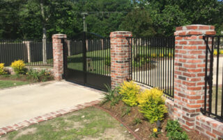brick column fence