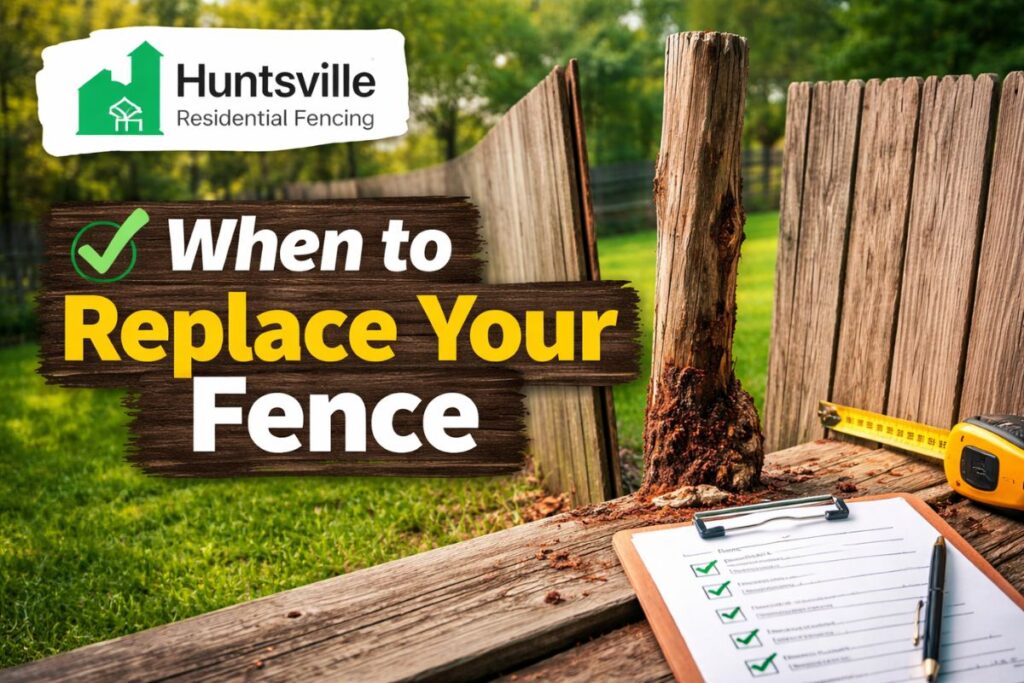 When to Replace Your Old Fence? A Practical Guide for Huntsville Homeowners