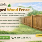 capped wood fence