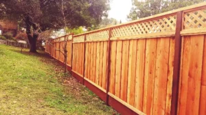 lattice top wood fence