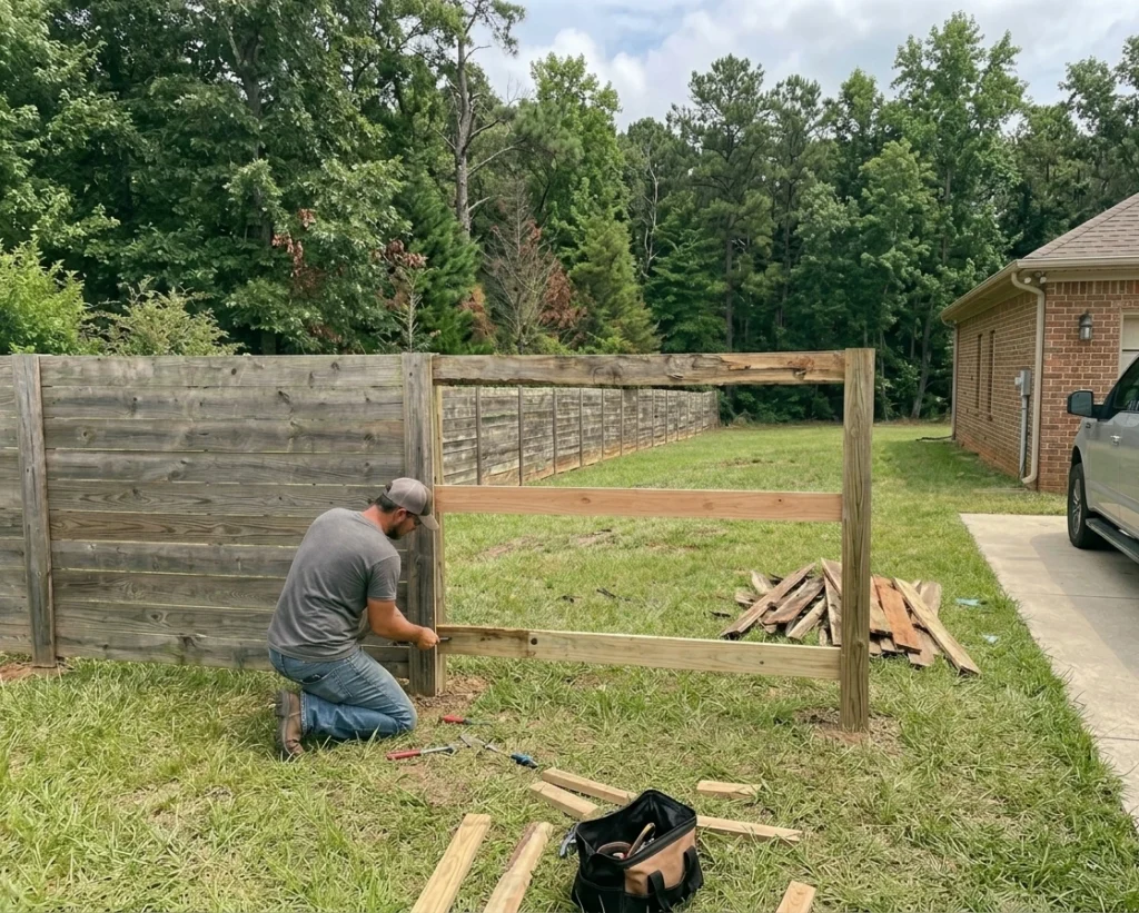 wood fence repair