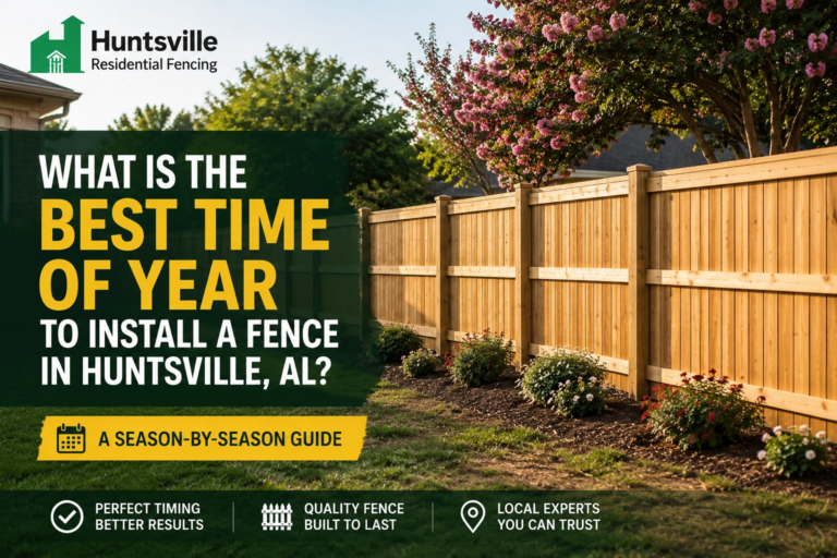 best time to install a fence in huntsville